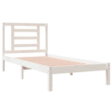 Bed Frame without Mattress White 90x200 cm Solid Wood Pine 3104334