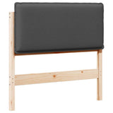 Upholstered Headboard Natural and Dark Grey 90 cm 880034