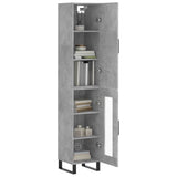 Highboard Concrete Grey 34.5x34x180 cm Engineered Wood 3199069