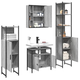 4 Piece Bathroom Cabinet Set Grey Sonoma Engineered Wood 3214768