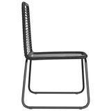 Outdoor Chairs 6 pcs Poly Rattan Black 313113