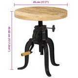 Side Table 45x cm Solid Mango Wood and Cast Iron 247587