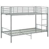 ZNTS Bunk Bed without Mattress Grey Metal 90x200 cm 287911