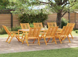Garden Dining Set 9 pcs Brown Solid Acacia Wood 3154126