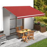 ZNTS Awning Top Sunshade Canvas Orange and Brown 500x300 cm 145726