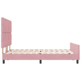 ZNTS Bed Frame Pink 140x200 cm Velvet 3345016