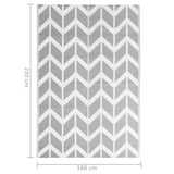 Outdoor Rug ARAKIL Grey 160x230 cm PP 316951