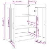Storage Cabinet Wall-mounted Artisan Oak 69.5 x 34 x 90 cm 879466