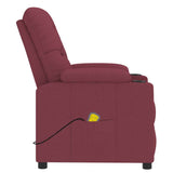 Massage Chair Wine Red Fabric 339115