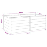 Raised Garden Bed Rusty 160 x 80 x 55 cm corton 8006402