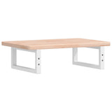 Basin Shelf Wall Mounted Steel and Solid Wood Oak 3302332