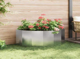 Planter Silver 120 x 60 x 50 cm Stainless Steel 883707