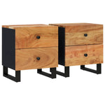 ZNTS Bedside Cabinets 2 pcs 40x33x46 cm Solid Wood Acacia 345217