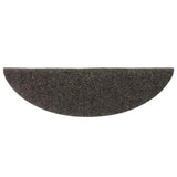 Stair Mats Self-adhesive 15 pcs 56x17x3 cm Anthracite Half Round 322352