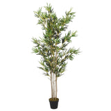 Artificial Bamboo Tree 1380 Leaves 200 cm Green 358962