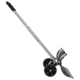 Snow Shovel with Extendable Handle Black 66 cm Blade Steel 364817