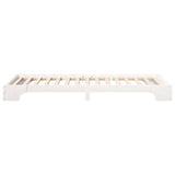 Bed Frame White 80 x 210 cm Solid Pine Wood 872891