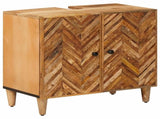 Bathroom Cabinet Set Wall-mounted 2 pcs Solid Mango Wood 3310177