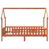 Kids' House Bed Frame without Mattress Wax Brown 90x190 cm Single Pine 850709