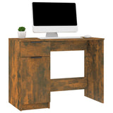 Desk Smoked Oak 100x50x75 cm Engineered Wood 817126