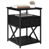 Bedside Cabinet 2 pcs Black Oak 40 x 42 x 55 cm Engineered Wood 881886