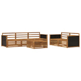 Outdoor Sofa Set 6 pcs Natural Solid Acacia Wood 3383012
