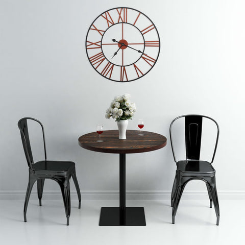 Wall Clock Metal 58 cm Red 283864