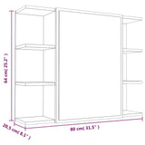 3 Piece Bathroom Cabinet Set Grey Sonoma Engineered Wood 3187607