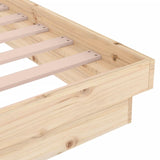 819902 Bed Frame without Mattress Solid Wood 120x200 cm