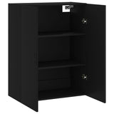 Wall Mounted Cabinet Black 69.5x34x90 cm 828437