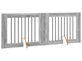 Dog Gate with Stands 2 pcs Grey Sonoma 80 x 80 cm 892076