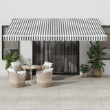 Retractable Awning Anthracite and white 3215797