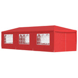 Party Tent 900 x 300 x 255 cm Red PE and Steel 42033000