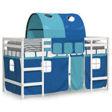 Kids' Loft Bed with Tunnel without Mattress Blue 90x190cm 3207004
