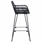 Bar Chair 2 pcs 55 x 52 x 92 cm Rattan and Iron 42011554