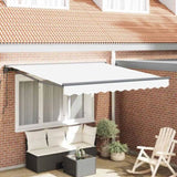 Retractable Awning White 300 x 250 cm Polyester and Metal 3330086