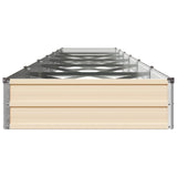 Raised Garden Bed Ivory 480 x 80 x 24 cm cold-rolled steel 8006524