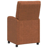 Dining Chairs with Wheels 2 pcs Brown 58 x 67 x 97 cm 42017858