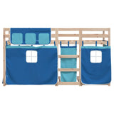 Bunk Bed without Mattress Blue 75x190 cm Small Single Solid Wood Pine 3283911
