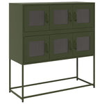 ZNTS Sideboard Olive Green 100.5x39x107 cm Cold-rolled Steel 853426