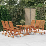 Garden Chair Set of 6 Brown Solid eucalyptus wood Medium 3087345