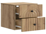 Wall-Mounted Bedside Cabinet 2 pcs Artisan Oak Engineered Wood 898144