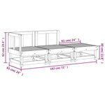 ZNTS 3 Piece Garden Lounge Set Impregnated Wood Pine 825414