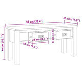 Hall Bench Solid Teak 90x30x40 cm 244486