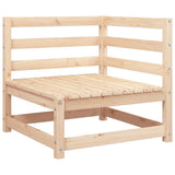 Garden Sofas Corner 2 pcs 70x70x67 cm Solid Wood Pine 837907