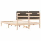 Bed Frame with Upholstered Headboard Taupe 140 x 190 cm 878057