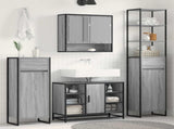 Bathroom Cabinet Grey Sonoma 40 x 30 x 180 cm Engineered Wood 886495