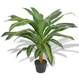 Artificial Dracaena Plant with Pot 90 cm Green 244450
