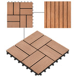 22 pcs Decking Tiles 30x30 cm 2 sqm WPC Brown 277806