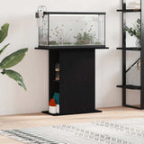Aquarium Stand Black Oak 75x36x72.5 cm Engineered Wood 862158